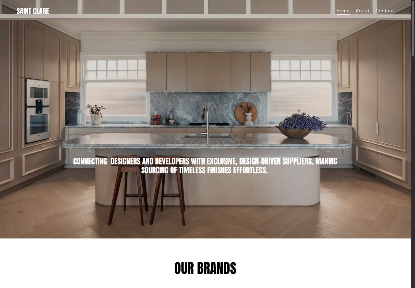 Saint Clare luxury interiors — the custom CRM and AI assistant built to replace multiple disconnected tools