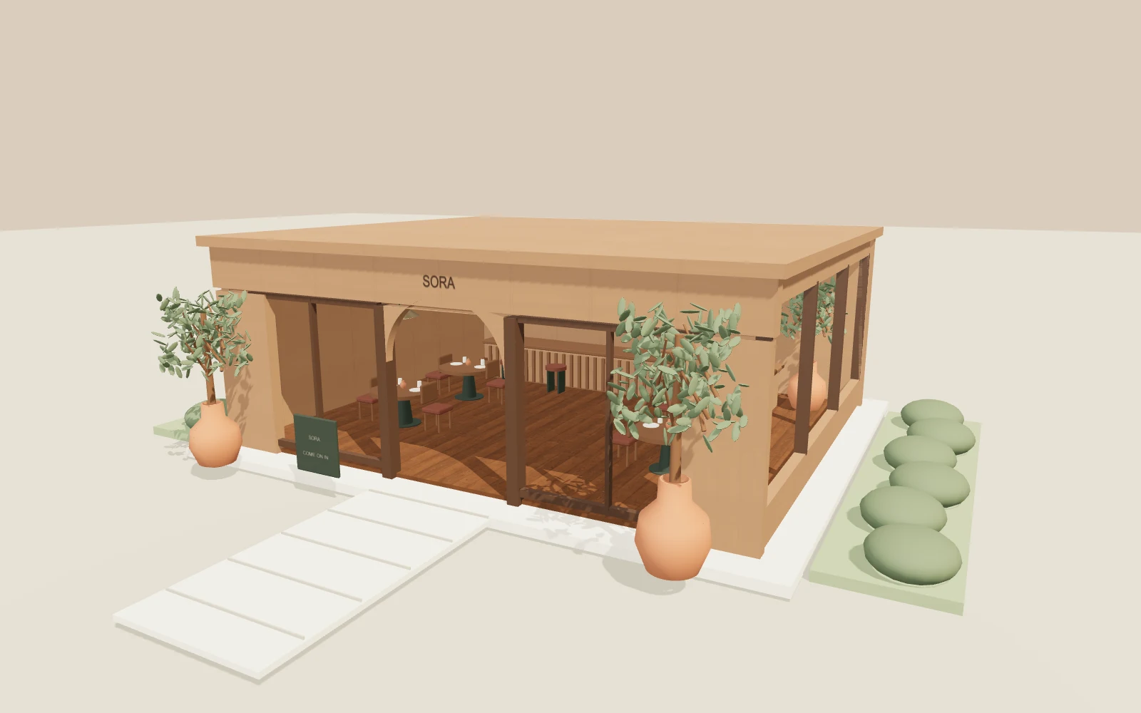 SORA original 3D exterior